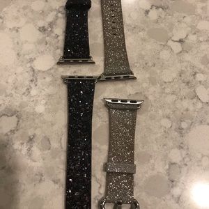 Set of 2 Glitter Bands for Apple Watch 38mm